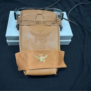 MCM Brown Leather Eyewear Set